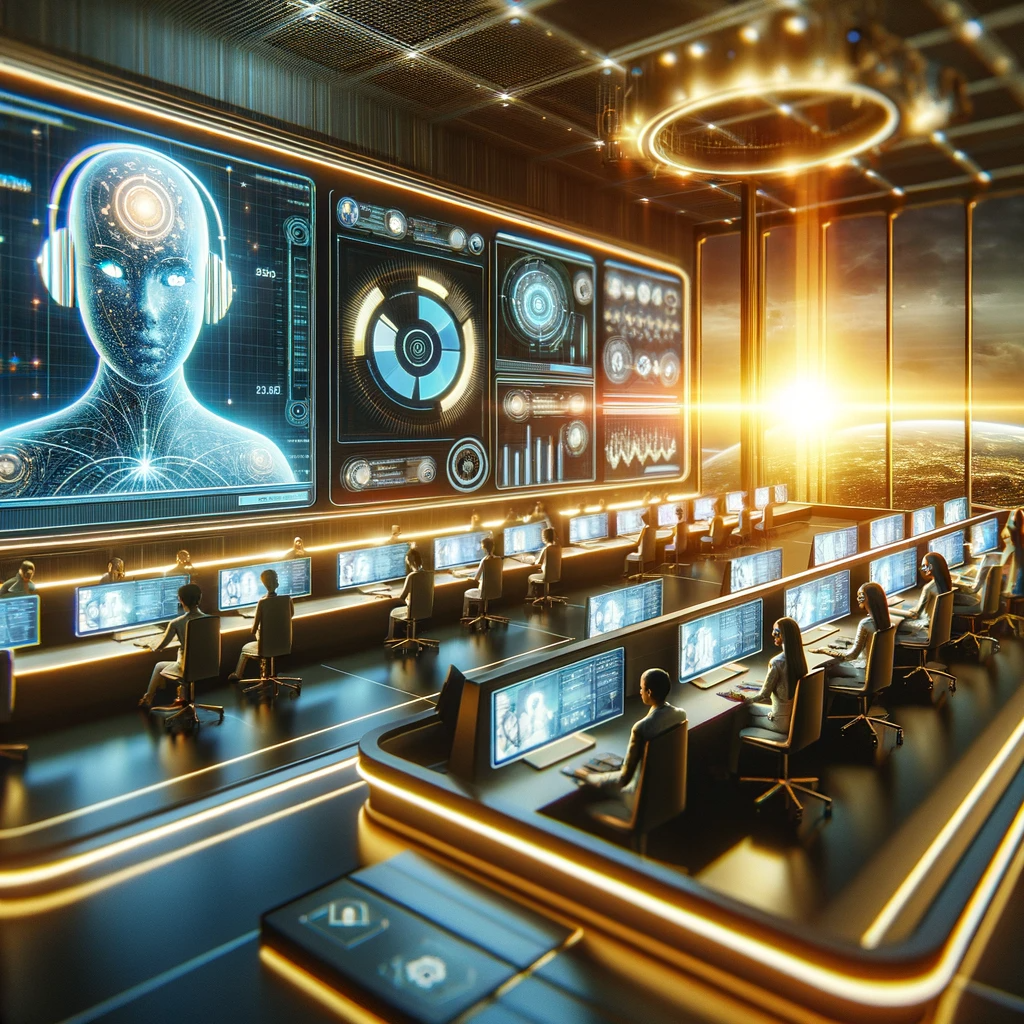 contact center where artificial intelligence and human elements are seamlessly integrated.